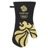 Team GB Olympic Black & Gold Oven Glove Gauntlet 