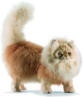 Hansa Large Ginger+White Long Hair Tabby Cat Childrens Toy 5011
