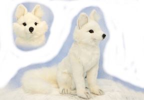 Hansa Arctic White Baby Snow Fox Childrens Soft Toy Gift