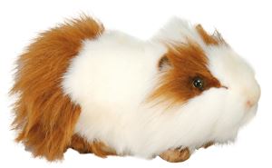 Hansa Realistic Large Ginger+White Long Hair Guinea Pig Childrens Soft Toy 3245