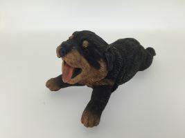Living Stone Rottweiler Puppy Dog Figurine Ornament Gift