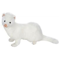 Hansa Large Realistic Life-Like White Ferret Childrens Soft Plush Toy 4557