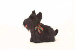 Hansa Black Scottish Terrier Dog Childrens Plush Scottie Toy 4128
