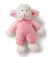 Newborn Baby Girls Rattle Pals Lamb Pink Soft Toy Gift