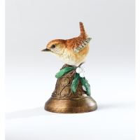 Country Artists Wren On Bell+Mistletoe Bird Figurine Christmas Gift