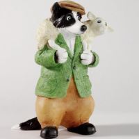 Border Collie Dog Jim with Sheep Figurine Border Fine Arts Christmas Gift