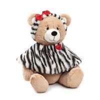 Nat & Jules Teddy Bear with Zebra Head Band & Cape, Childrens Soft Toy