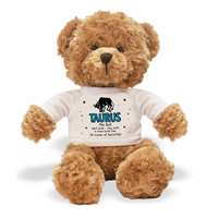 Taurus Astrology Star Sign Teddy Bear Wearing a Printed Zodiac T-Shirt