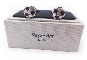 Rhodium Plated Soccer/Football Cufflinks CK11