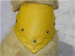 Small Yellow Dog Bandana, Fits Neck Size; 12.5-14" BAND4