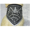 Small Black/Silver Dog Bandana, Fits Neck Size; 12.5-14" BAND6