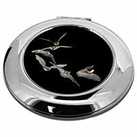 Bats in Flight Make-Up Round Compact Mirror