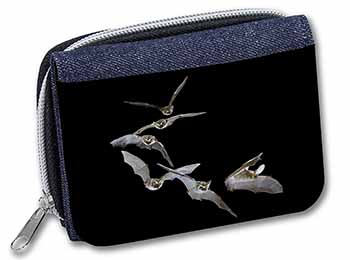 Bats in Flight Unisex Denim Purse Wallet
