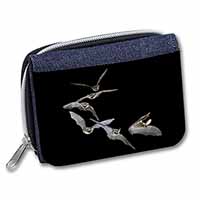 Bats in Flight Unisex Denim Purse Wallet