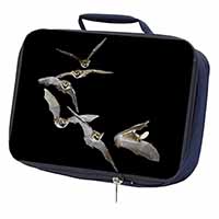 Bats in Flight Navy Insulated School Lunch Box/Picnic Bag