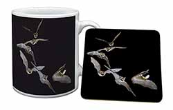 Bats in Flight Mug and Coaster Set