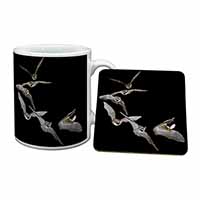 Bats in Flight Mug and Coaster Set