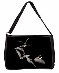 Bats in Flight Large Black Laptop Shoulder Bag School/College