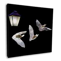 Bats by Lantern Night Light Square Canvas 12"x12" Wall Art Picture Print