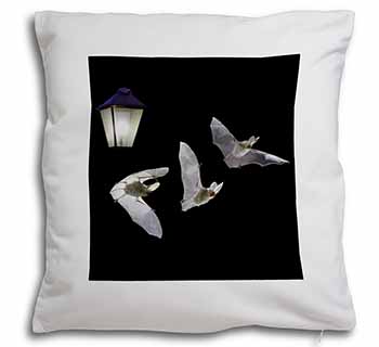 Bats by Lantern Night Light Soft White Velvet Feel Scatter Cushion