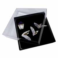 4x Bats by Lantern Night Light Picture Table Coasters Set in Gift Box