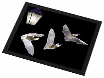 Bats by Lantern Night Light Black Rim High Quality Glass Placemat