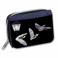 Bats by Lantern Night Light Unisex Denim Purse Wallet