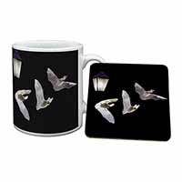 Bats by Lantern Night Light Mug and Coaster Set