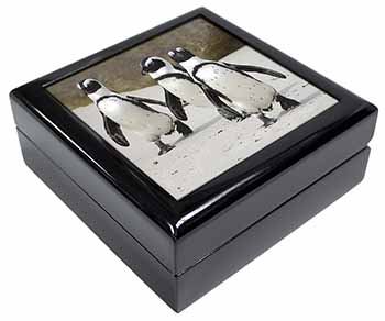 Penguins on Sandy Beach Keepsake/Jewellery Box