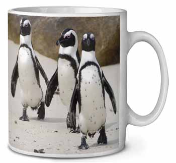Penguins on Sandy Beach Ceramic 10oz Coffee Mug/Tea Cup
