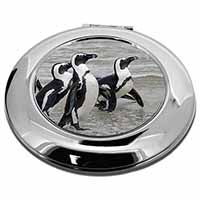 Sea Penguins Make-Up Round Compact Mirror