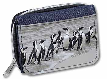 Sea Penguins Unisex Denim Purse Wallet