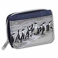 Sea Penguins Unisex Denim Purse Wallet