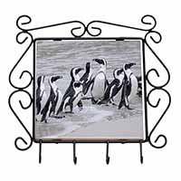 Sea Penguins Wrought Iron Key Holder Hooks