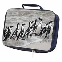 Sea Penguins Navy Insulated School Lunch Box/Picnic Bag