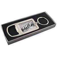 Sea Penguins Chrome Metal Bottle Opener Keyring in Box