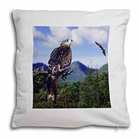 Red Kite Bird of Prey Soft White Velvet Feel Scatter Cushion