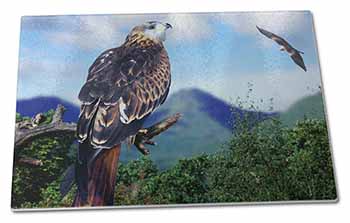 Large Glass Cutting Chopping Board Red Kite Bird of Prey