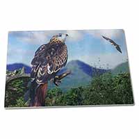 Large Glass Cutting Chopping Board Red Kite Bird of Prey