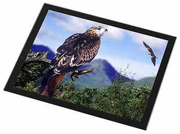 Red Kite Bird of Prey Black Rim High Quality Glass Placemat