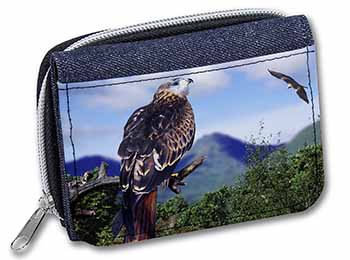 Red Kite Bird of Prey Unisex Denim Purse Wallet