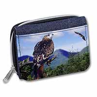 Red Kite Bird of Prey Unisex Denim Purse Wallet