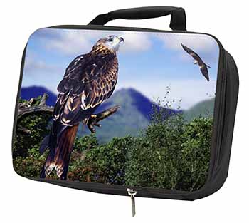 Red Kite Bird of Prey Black Insulated School Lunch Box/Picnic Bag