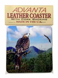 Red Kite Bird of Prey Single Leather Photo Coaster