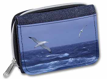 Sea Albatross Flying Free Unisex Denim Purse Wallet