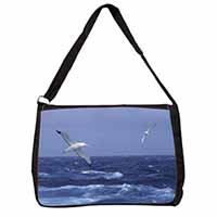 Sea Albatross Flying Free Large Black Laptop Shoulder Bag School/College - Advan