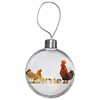 Hen, Chicks and Cockerel Christmas Bauble