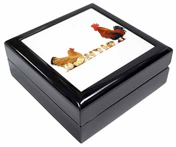 Hen, Chicks and Cockerel Keepsake/Jewellery Box