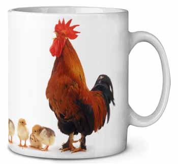 Hen, Chicks and Cockerel Ceramic 10oz Coffee Mug/Tea Cup