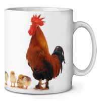 Hen, Chicks and Cockerel Ceramic Coffee Mug/Tea Cup